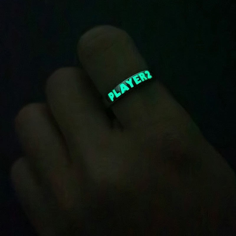 Blue Green Fluorescent Couple Ring