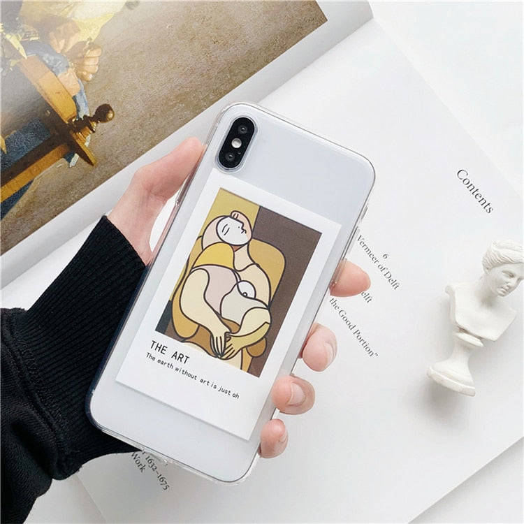 DIY Changeable Abstract Art Photos Cards iPhone Case