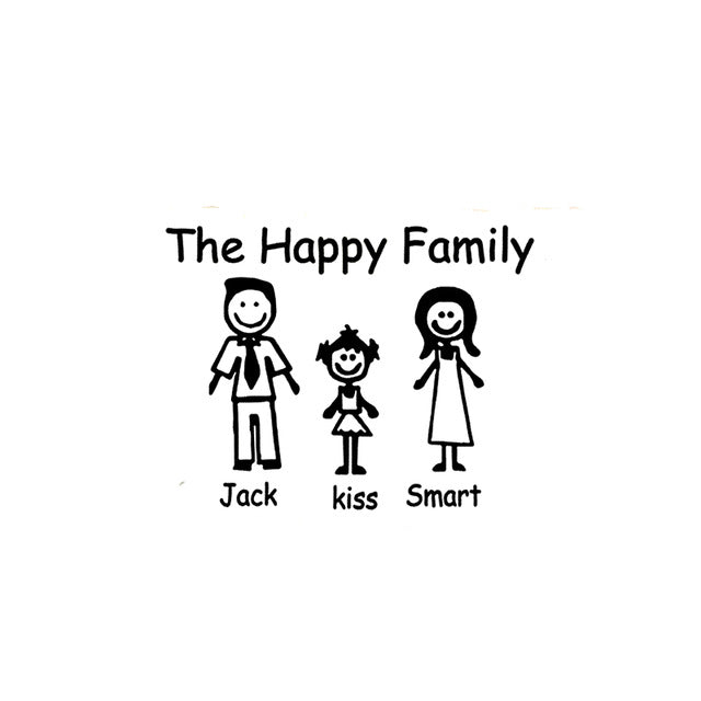Personalised Fashion Family Keychain Engraved The Happy Family