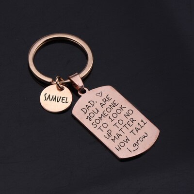 Personalized Name Father's Day Keychain
