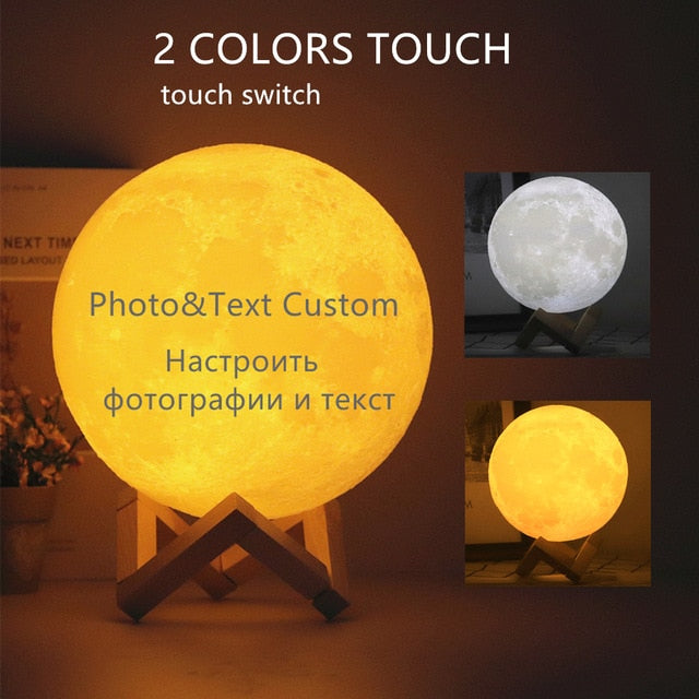 3D Personalized Photo Moon Lamp New