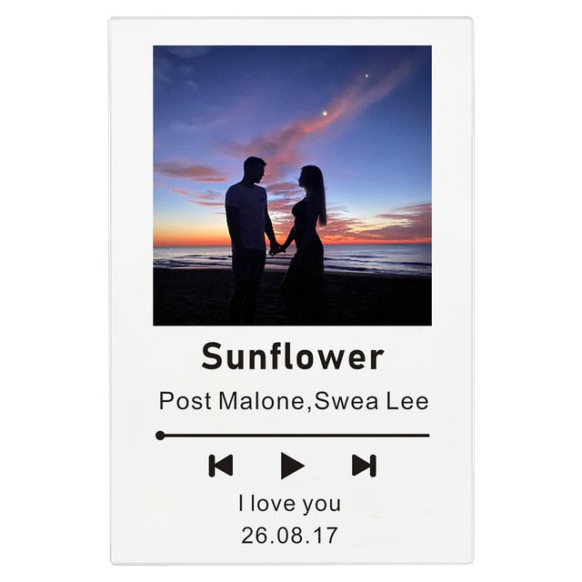 Personalized Photo & Scannable Spotify Code Plaque