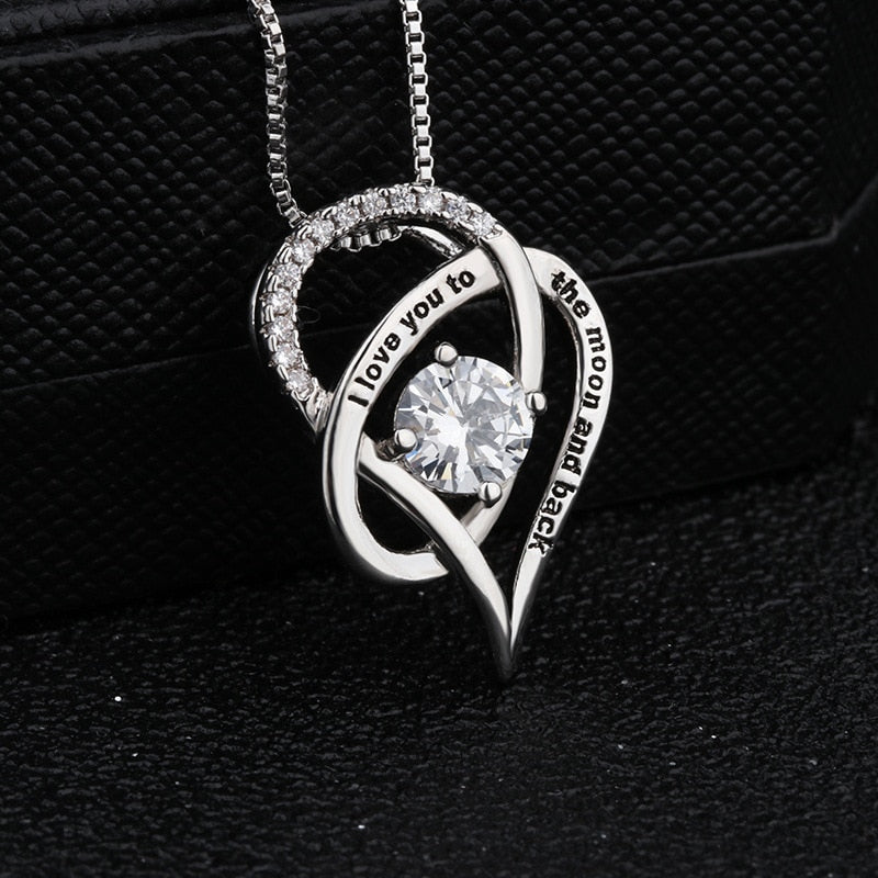 Mother Heart Crystal Pendant Necklace