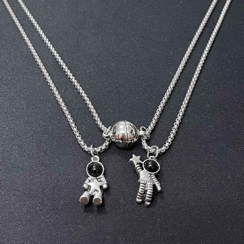 Special Astronaut Magnetic Couple Necklaces