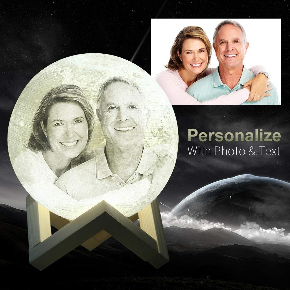 Personalized Photo Moon Lamp For Father