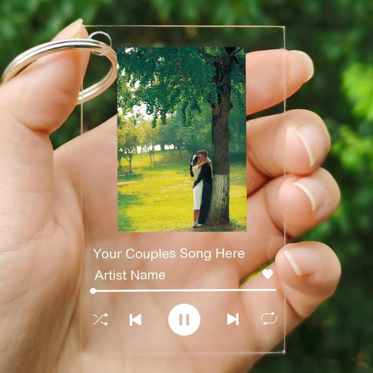 Personalized Photo And Song Spotify Keychain